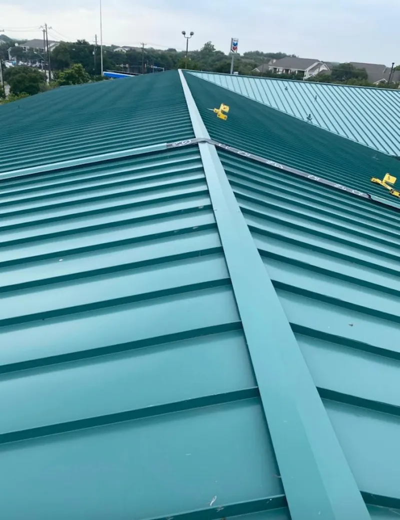 Green commercial metal roof ridge and valley for Metal Roof Repair in Crossville